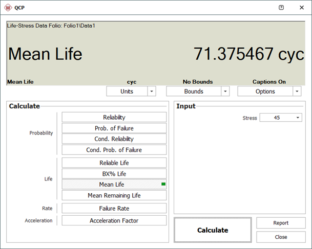 Mean Life at 45º Bend.