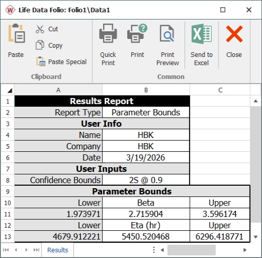The Parameter Bounds Page in the QCP