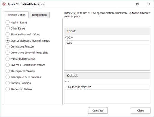 QSR - Quick Statistical Reference