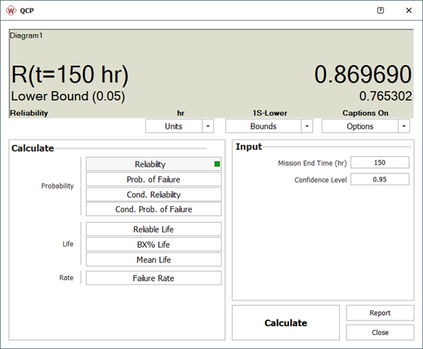 QCP - System Reliability and Lower One-Sided Confidence Bound