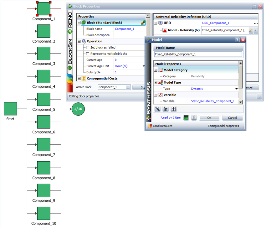 RBD called by RENO simulation