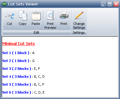Cut Sets Viewer