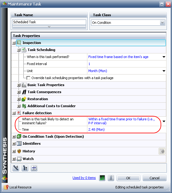 Task Properties Using P-F Interval