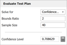 Evaluating the test plan using a confidence level criterion.