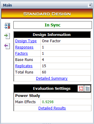 Design evaluation summary of results.