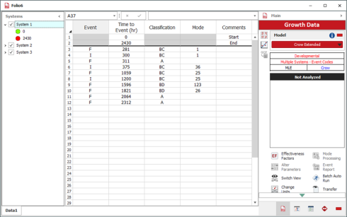 Advanced view for Multiple Systems with Event Codes