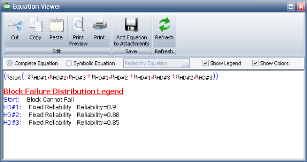 System equation results