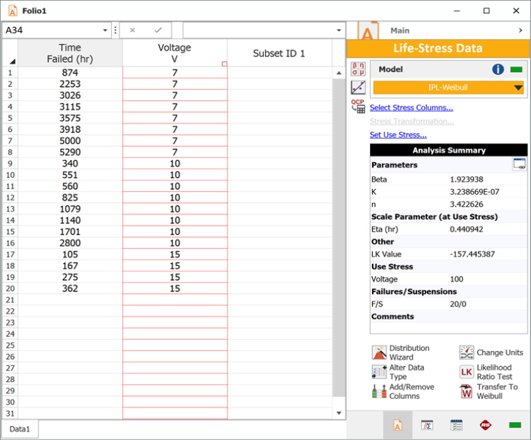 Using ALTA to calculate component parameters.