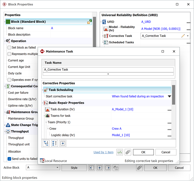 CM and Inspection settings for blocks A and D CM and Inspection settings for blocks A and D
