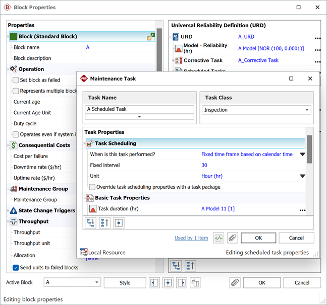 CM and Inspection settings for blocks A and D CM and Inspection settings for blocks A and D