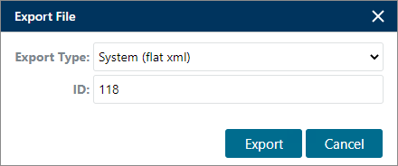 Export File dialog